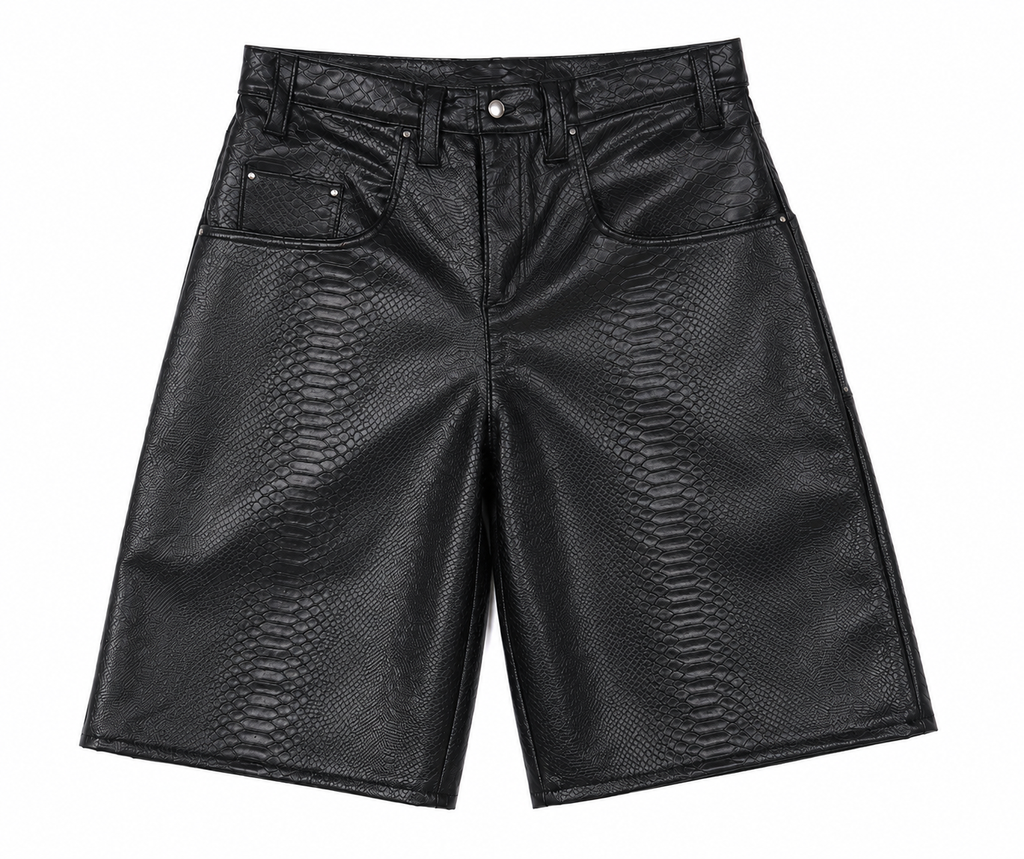Black Leather Shorts