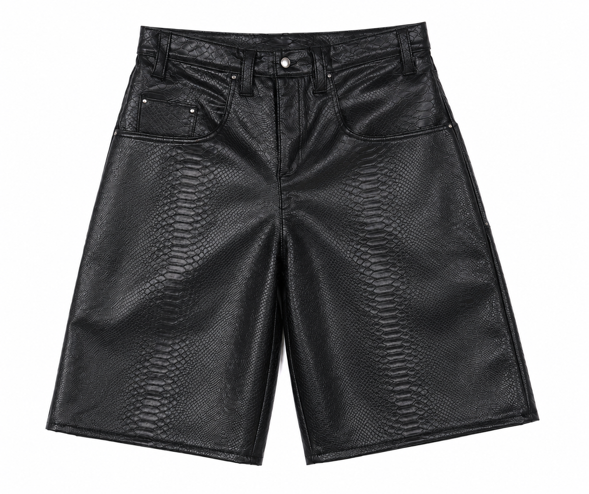 Black Leather Shorts