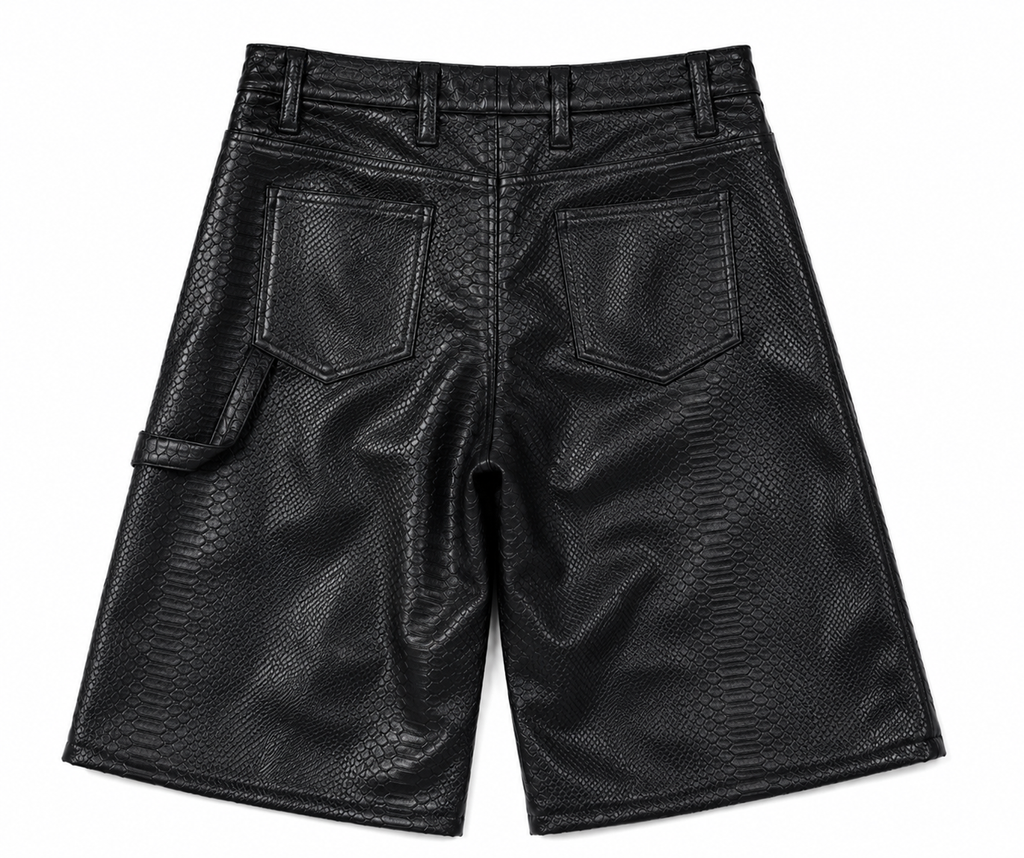 Black Leather Shorts