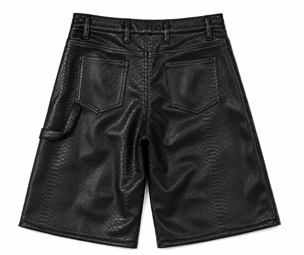 Black Leather Shorts