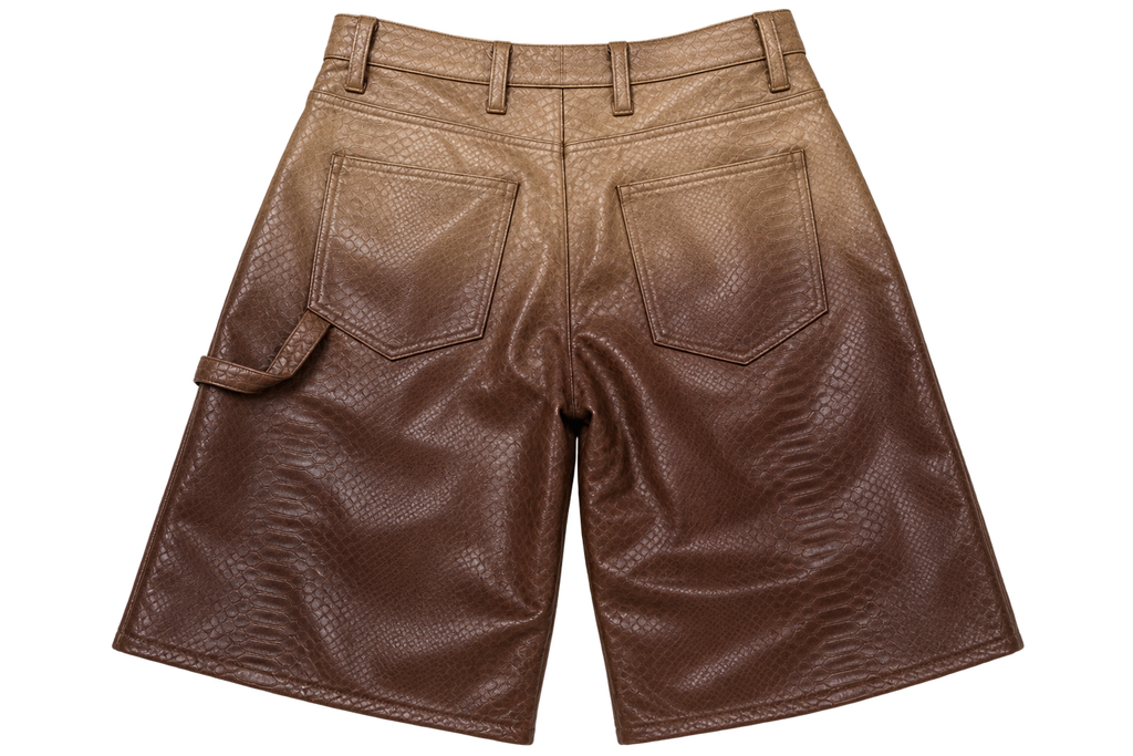 Iced Mocha Leather Shorts