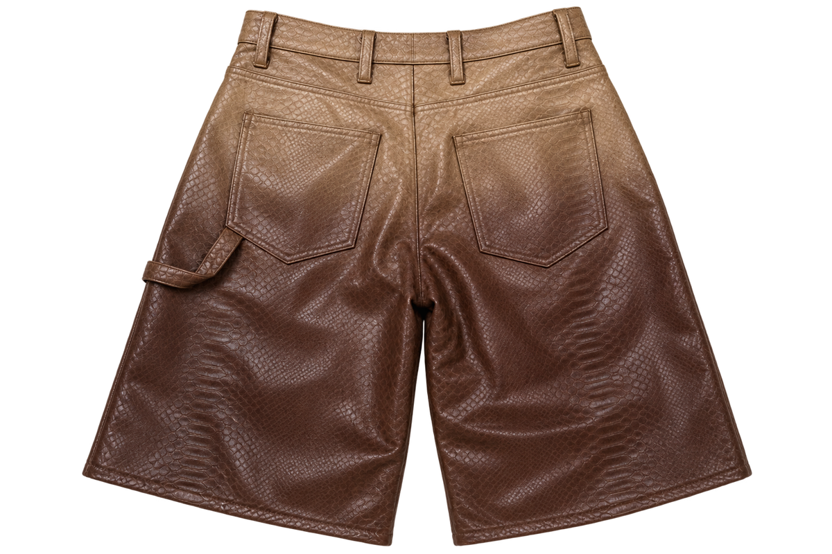 Iced Mocha Leather Shorts