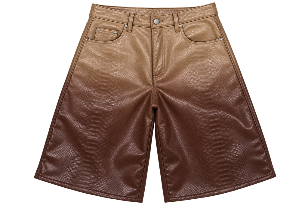 Iced Mocha Leather Shorts