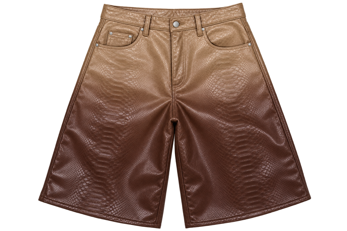 Iced Mocha Leather Shorts